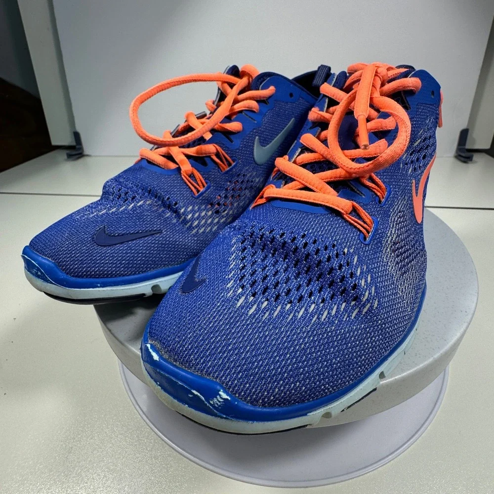 Nike Free TR‎ Fit 4 Womens Training Shoes 8 Blue Orange Cross Training